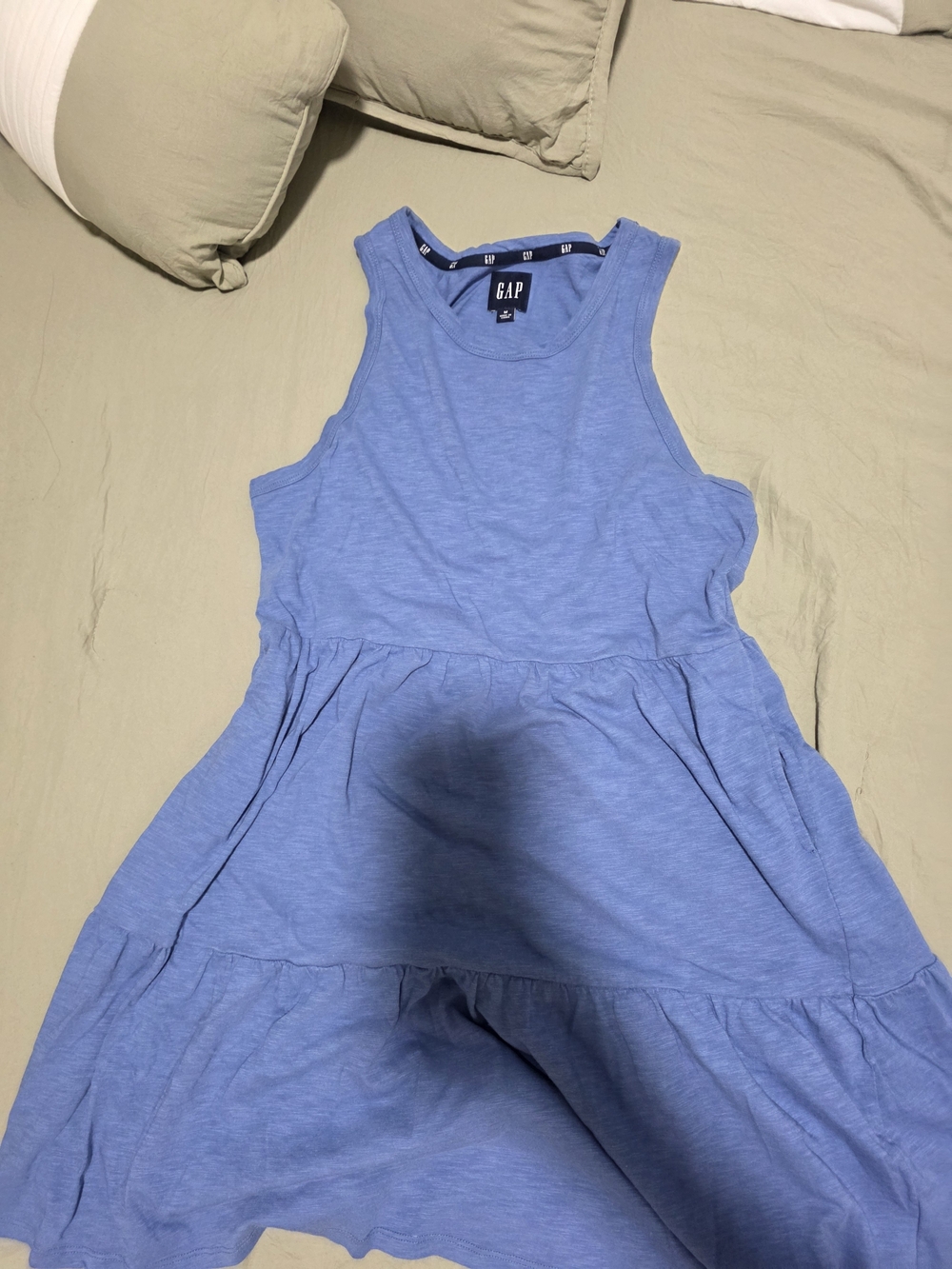 GAP Blue Sleeveless Midi Dress